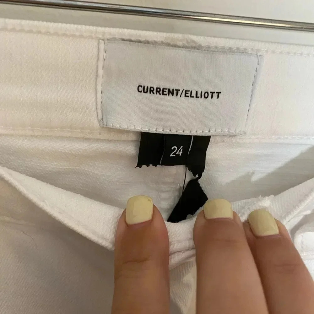 Current/Elliott White Stiletto Cut Jeans - Picture 7 of 9